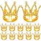 Yulejo Crown Cake Topper Set, 12 Pieces, Gold Crystal Mini Baby Crown Headpieces for Bridal, Baby Shower, Birthday Party Decor