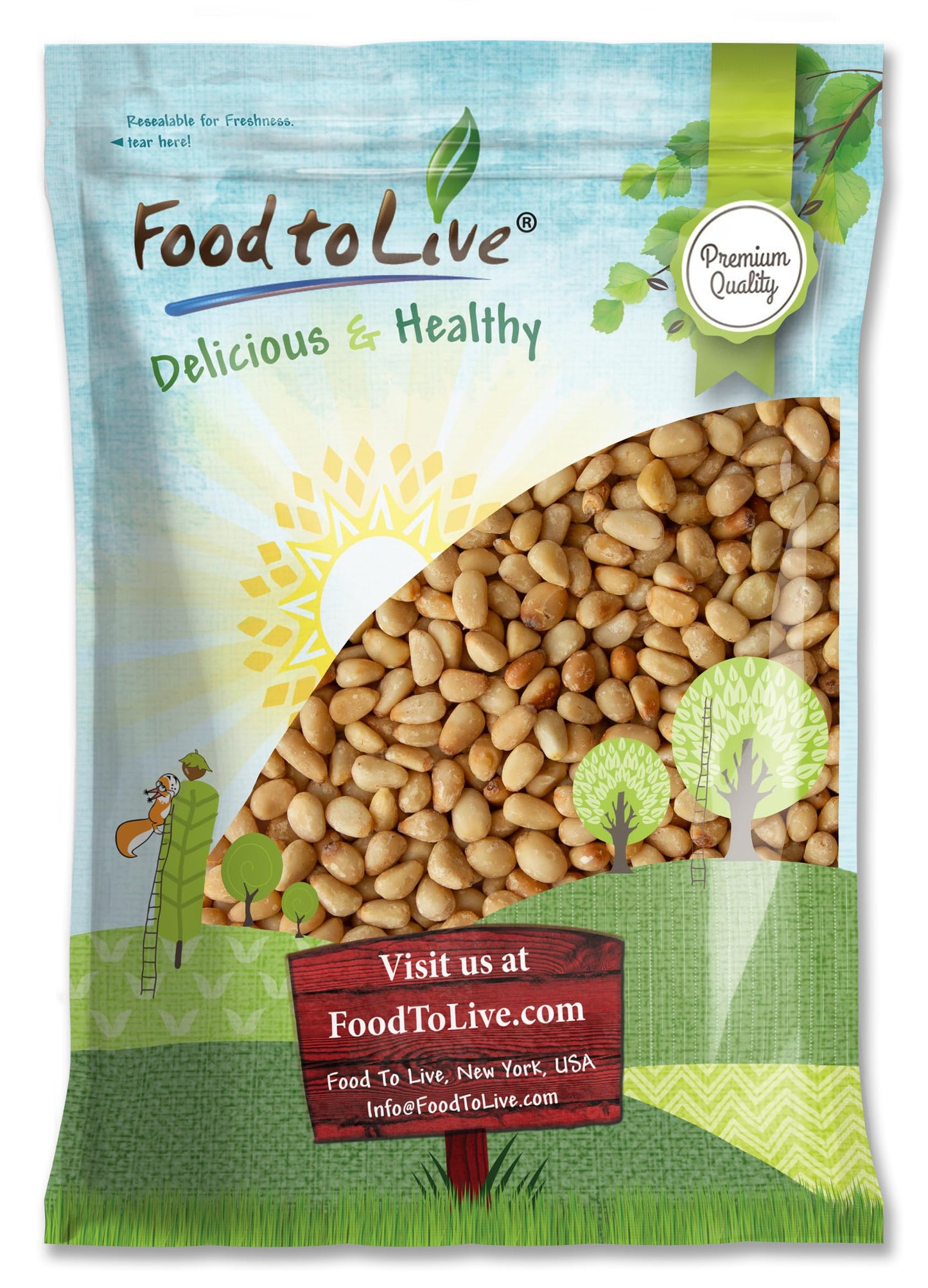 Food To Live Dry Roasted Pine Nuts With Himalayan Salt  8 Pounds - Oven Roasted  Lightly Salted  No Oil Added  Perfect For Cooking  Baking And Snacking  Vegan  Kosher  Bulk