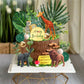 DRWATE 27 PCS Jungle Animal Cake Toppers, Safari Animals Figures, Acrylic, Green, Model GCMGG10005