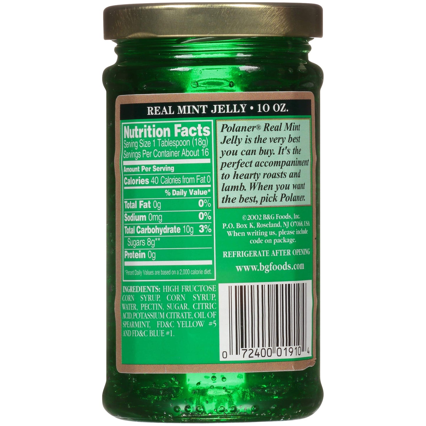 Polaner Real Mint Jelly, 10 oz (Pack of 2)