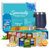 Mothers Day Gifts for Mom Tea Gift Sets for Tea Lovers Women and Men Tumbler 15 Unique Teas 10 Honey Straws (Decaffeinated)