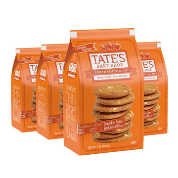 Tates Bake Shop Pumpkin Spice Cookies, Limited Edition, 4 Bags, 7 Oz Total
