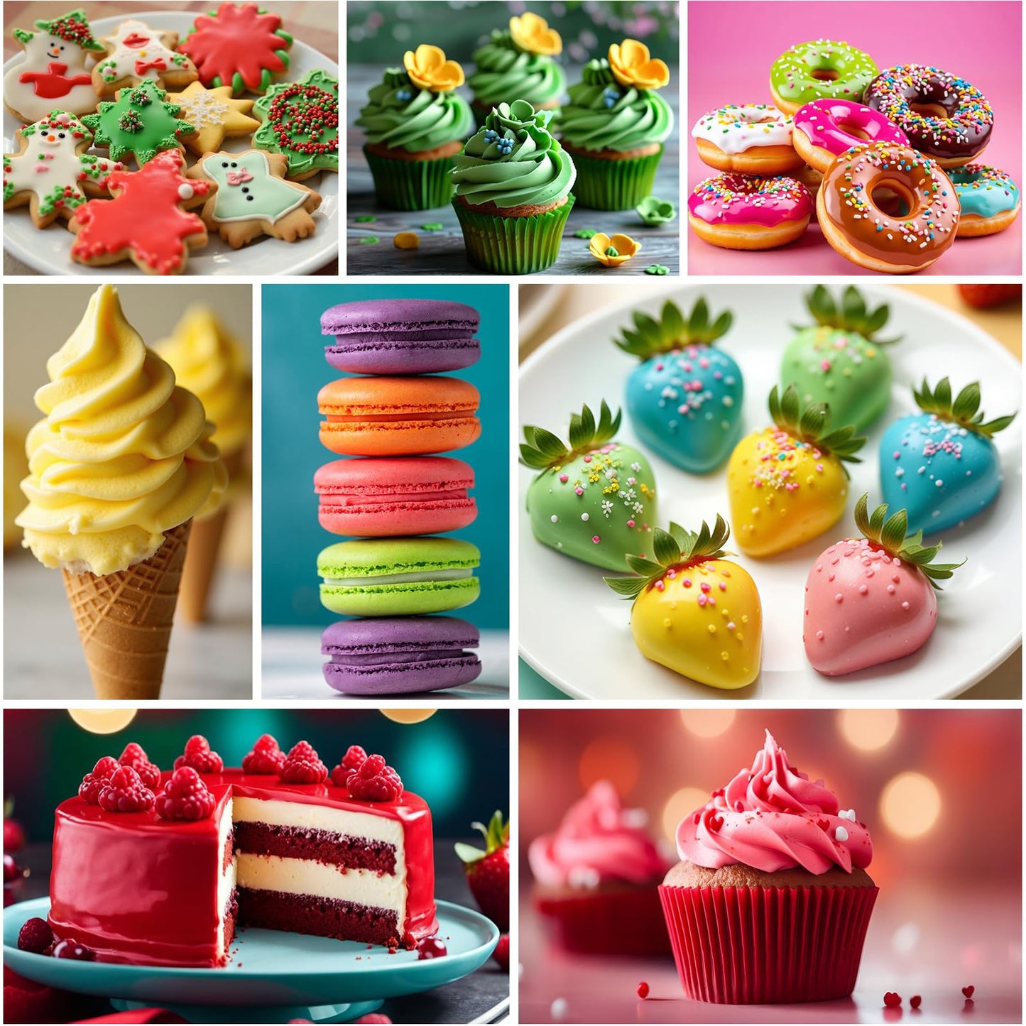 Upgraded Oil Based Food Coloring For Chololate,9 Colors Edible Food Dye For Sugar Candy Melts, Cherrysea Oil Frosting Icing Dye