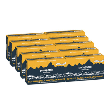 Patagonia Provisions Roasted Garlic White Anchovies | Responsibly Sourced in Spain | 21g Protein & Gluten Free | 4.2 Oz (Pack of