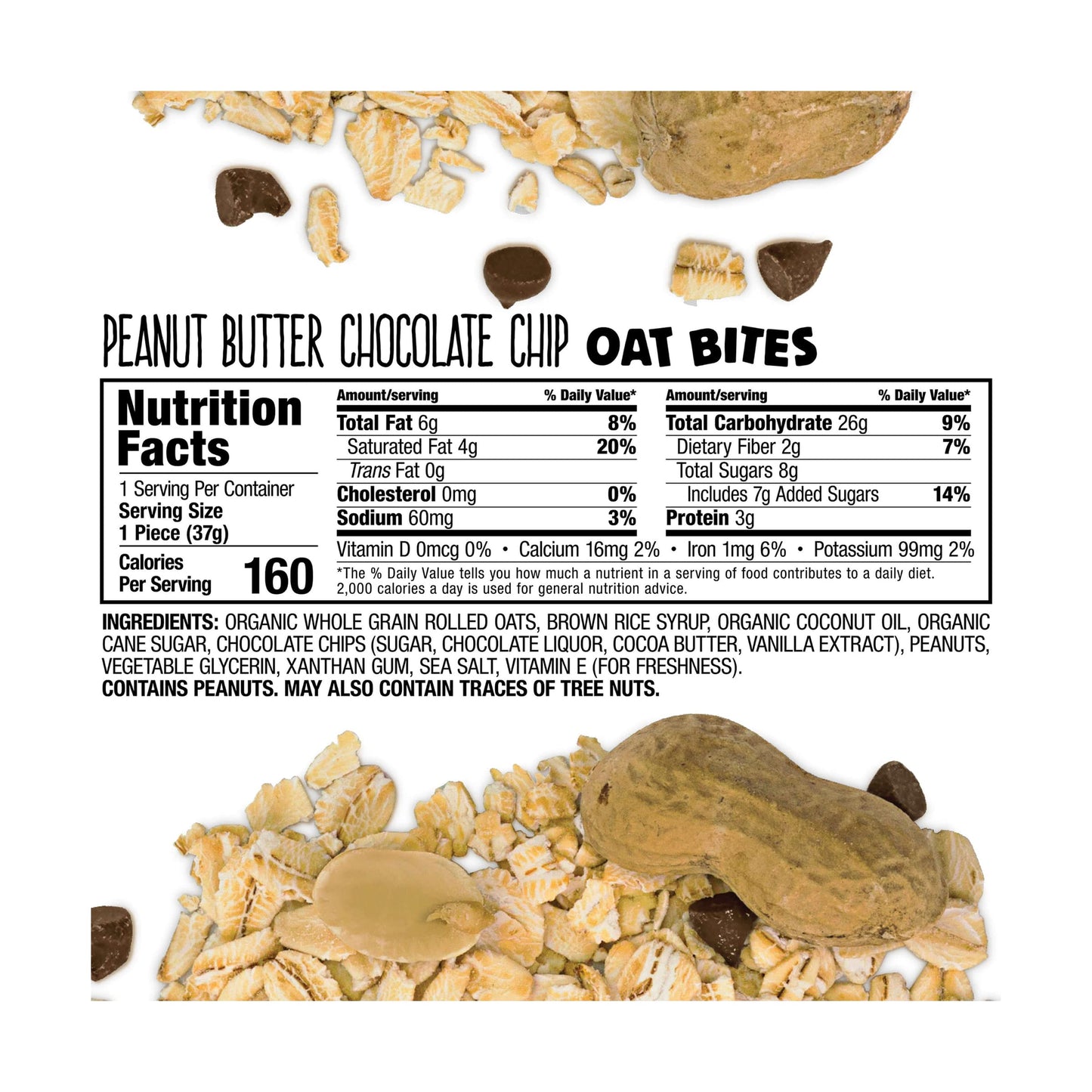 Bobos Oat Bites, Peanut Butter Chocolate Chip, 1.3 Ounce-5 Count(Pack of 1)