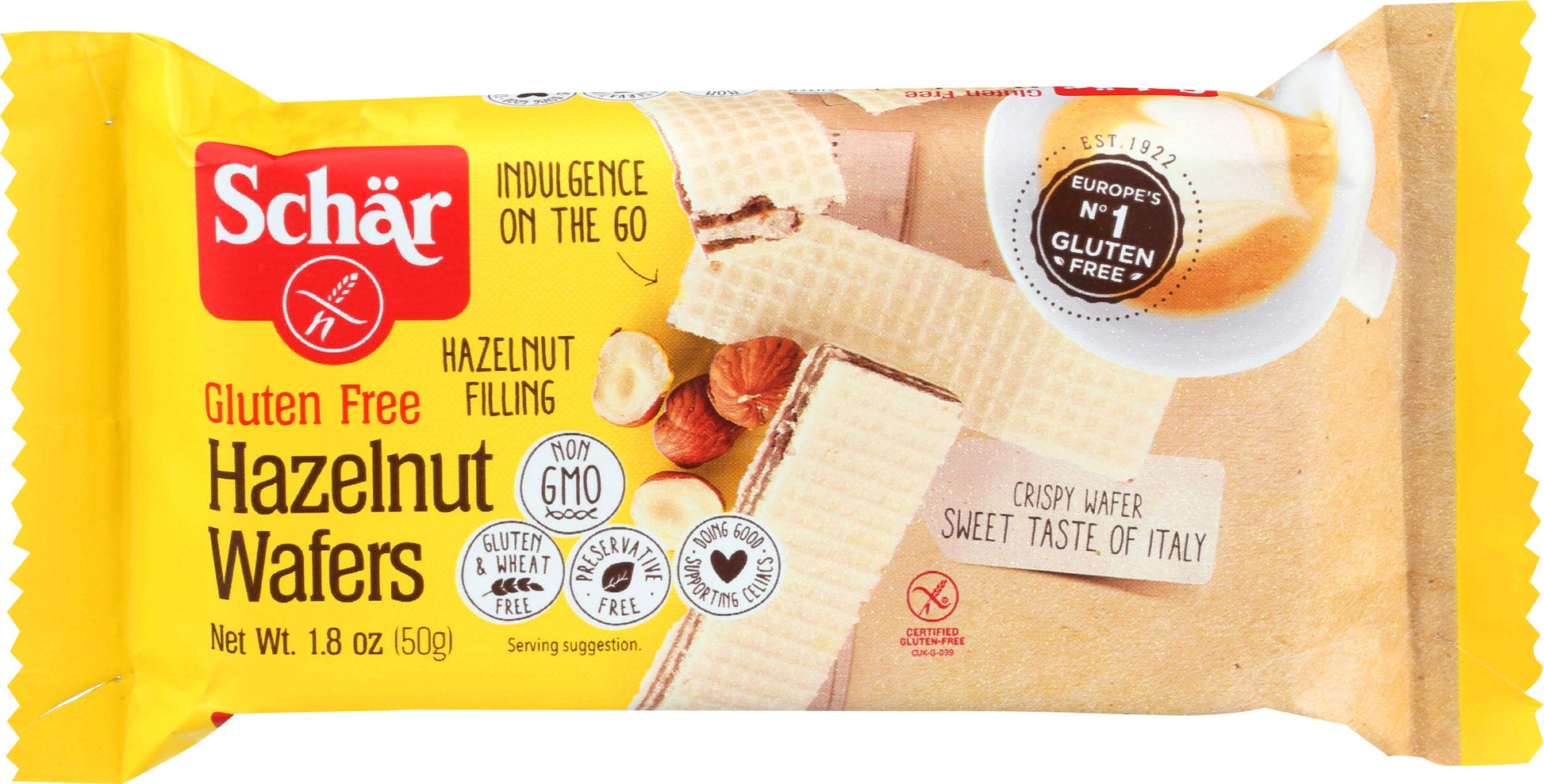 Schar Hazelnut Wafers Gluten Free - 1.8 Oz
