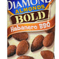 Blue Diamond Bold Almonds, Habanero Bbq, 1.5 Oz Tubes, 12 Tubes Each Box
