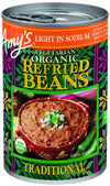 Amys Organic Refried Beans Canned  Traditional Beans Light in Sodium  Vegan. Gluten Free and Vegetarian  15.4 Oz
