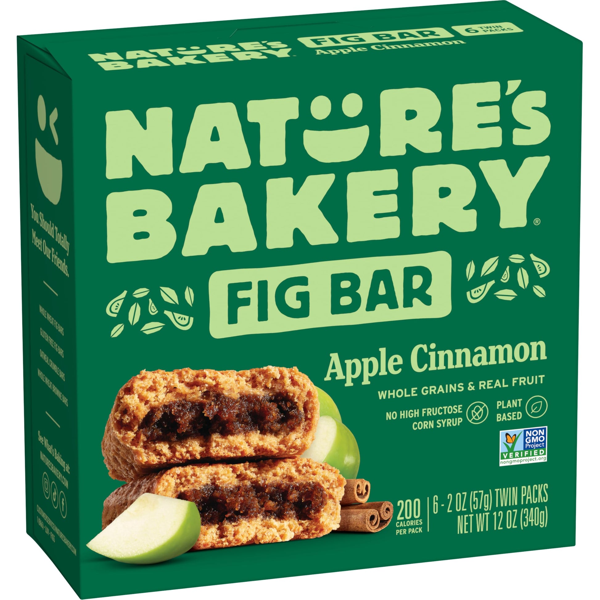 Natures Bakery Fig Bars, Apple Cinnamon, 2 Oz, 6 Ct