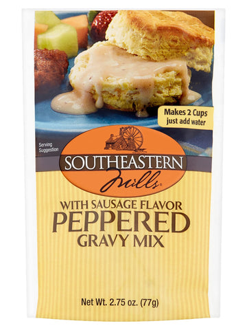 Southeastern Mills Old Fashioned Peppered Gravy Mix, With Sausage Flavor 2.75-Ounce (Pack Of 24)