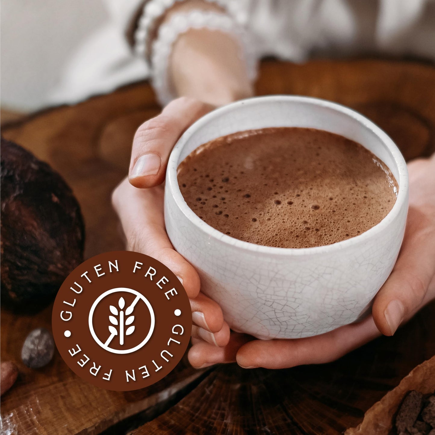 Roots Circle Unsweetened Cocoa Powder, Rich Dark Chocolate Flavor, Gluten-Free, Bulk 2 Pack of 14oz