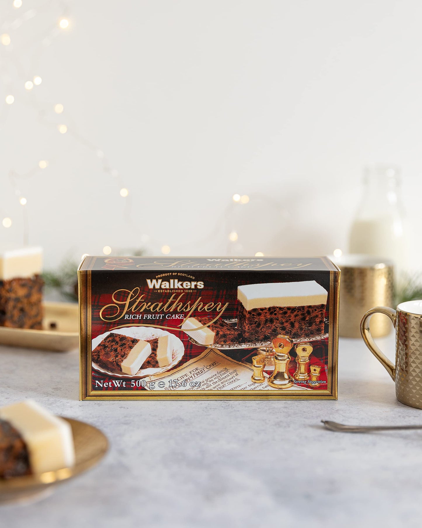 Walker'S Shortbread Strathspey Rich Holiday Fruit Cake, Luxury Holiday Treat, 17.6 Oz Box