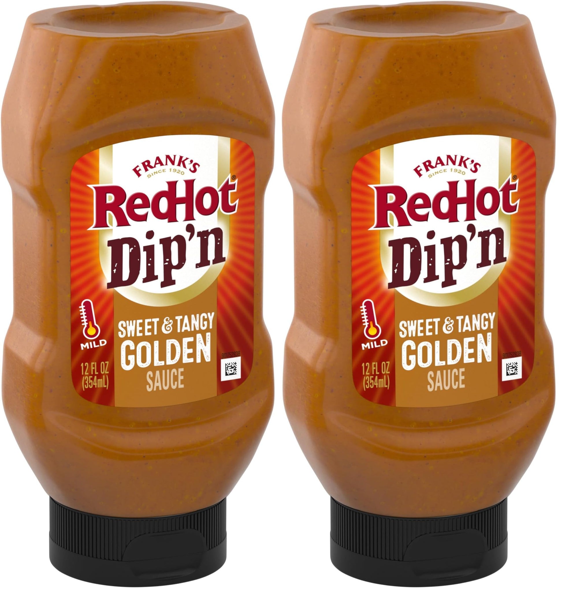 Franks RedHot Dipn Sweet & Tangy Golden Sauce, 12 fl oz (Pack of 2)