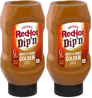 Franks RedHot Dipn Sweet & Tangy Golden Sauce, 12 fl oz (Pack of 2)
