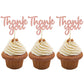 Gyufise 36 Pack Rose Gold Glitter Thank You Cupcake Toppers Thanksgiving Cupcake Picks Decorations For Baby Shower Boys Girls Bi