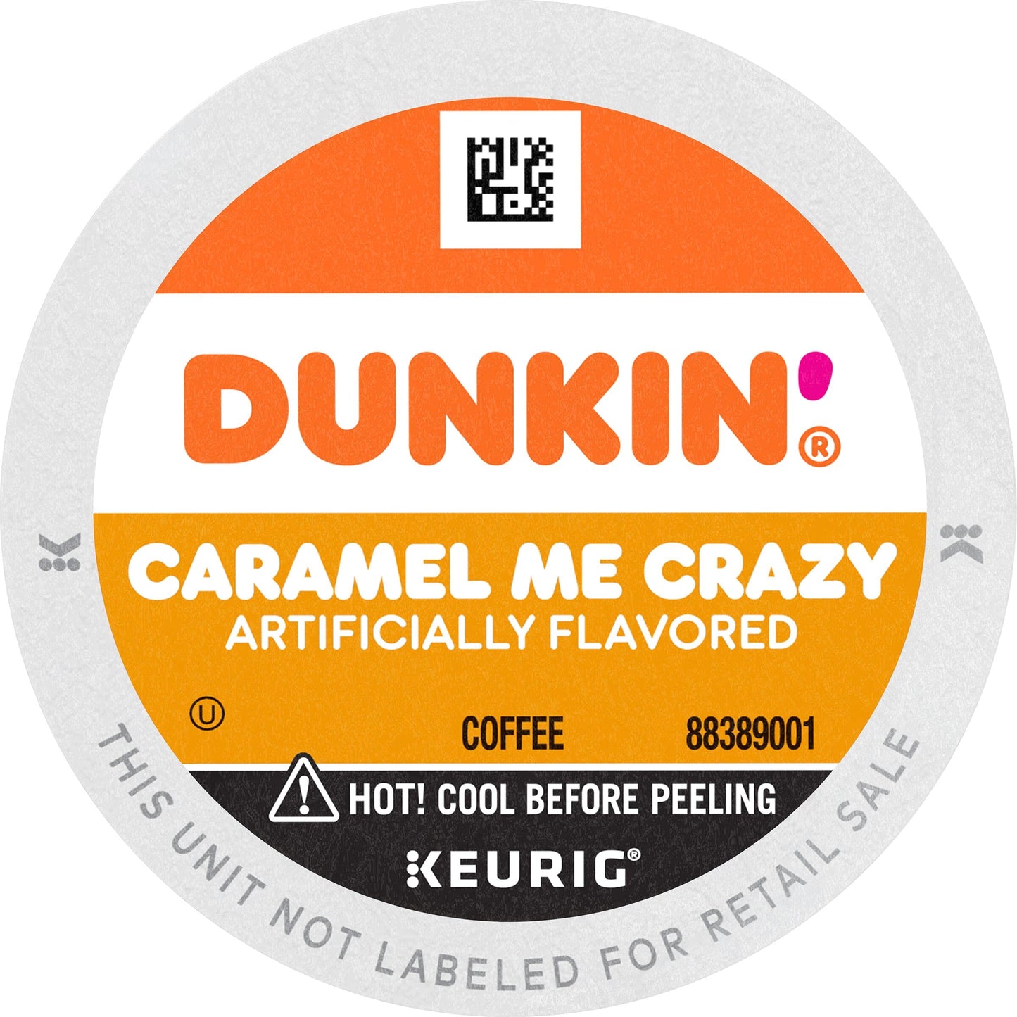 Dunkin' Caramel Me Crazy Flavored Coffee, 10 Keurig K-Cup Pods (Packing May Vary)