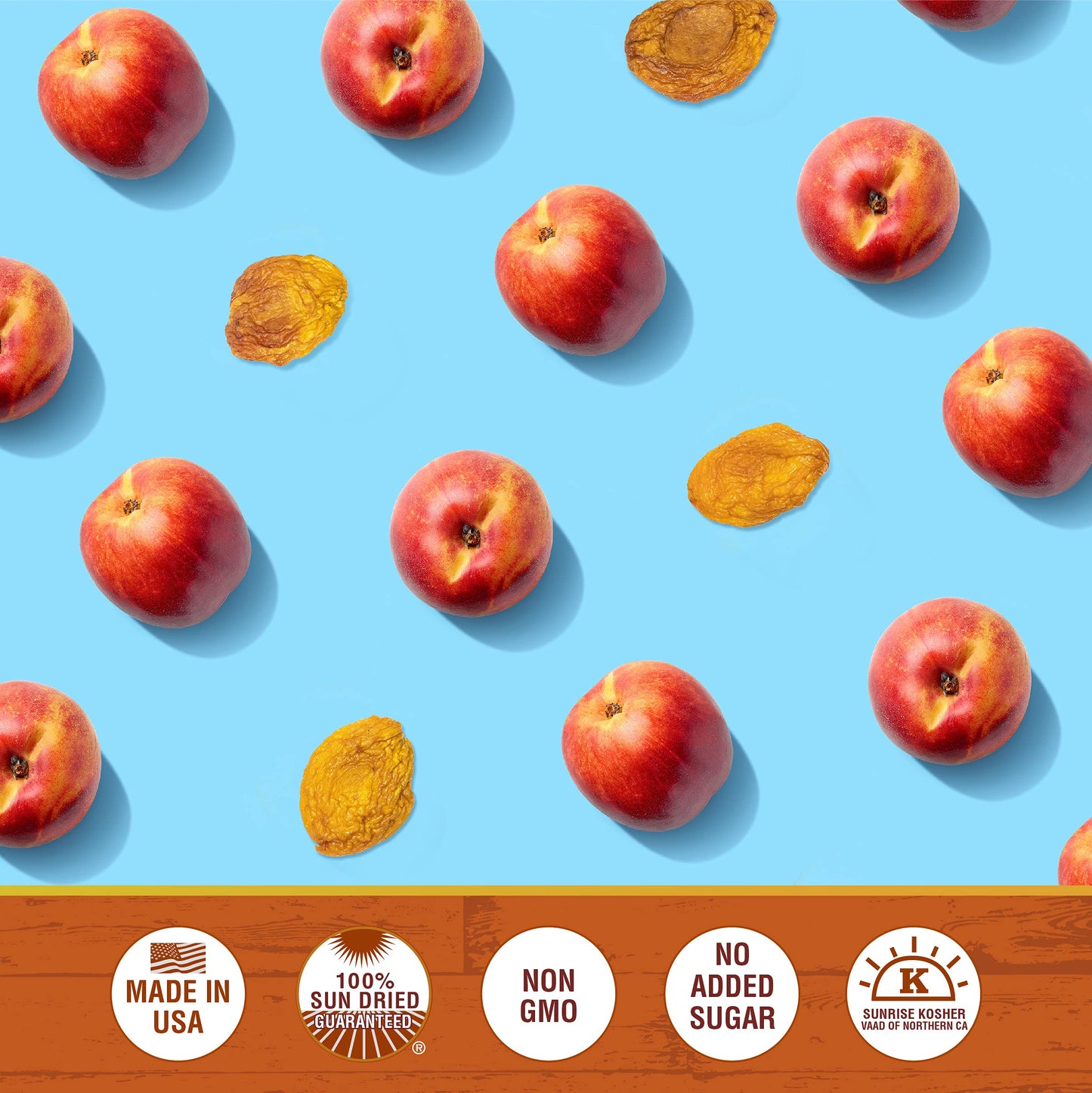 Traina Sun Dried Nectarines - Healthy Non-GMO Snack, 20 Oz Resealable Pouch