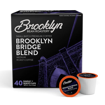 Brooklyn Beans Brooklyn Bridge Blend Gourmet Coffee - Compatible with Keurig 2.0 K Cup malt-inspired  40 Count  Rich and Bold Medium Roast