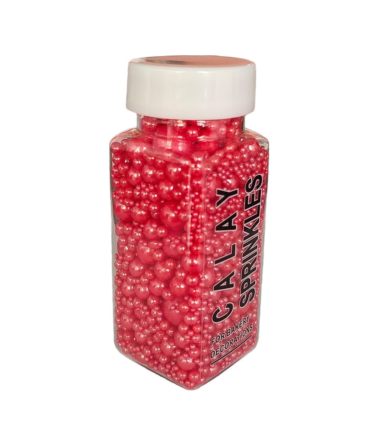 Sentovac Edible Red Pearl Sugar Sprinkles 4.23Oz/ 120G Edible Candy Pearls For Decorating | Edible Cake Cupcake Sprinkles For Halloween Christmas | Cookie And Ice Cream Topper Decorations
