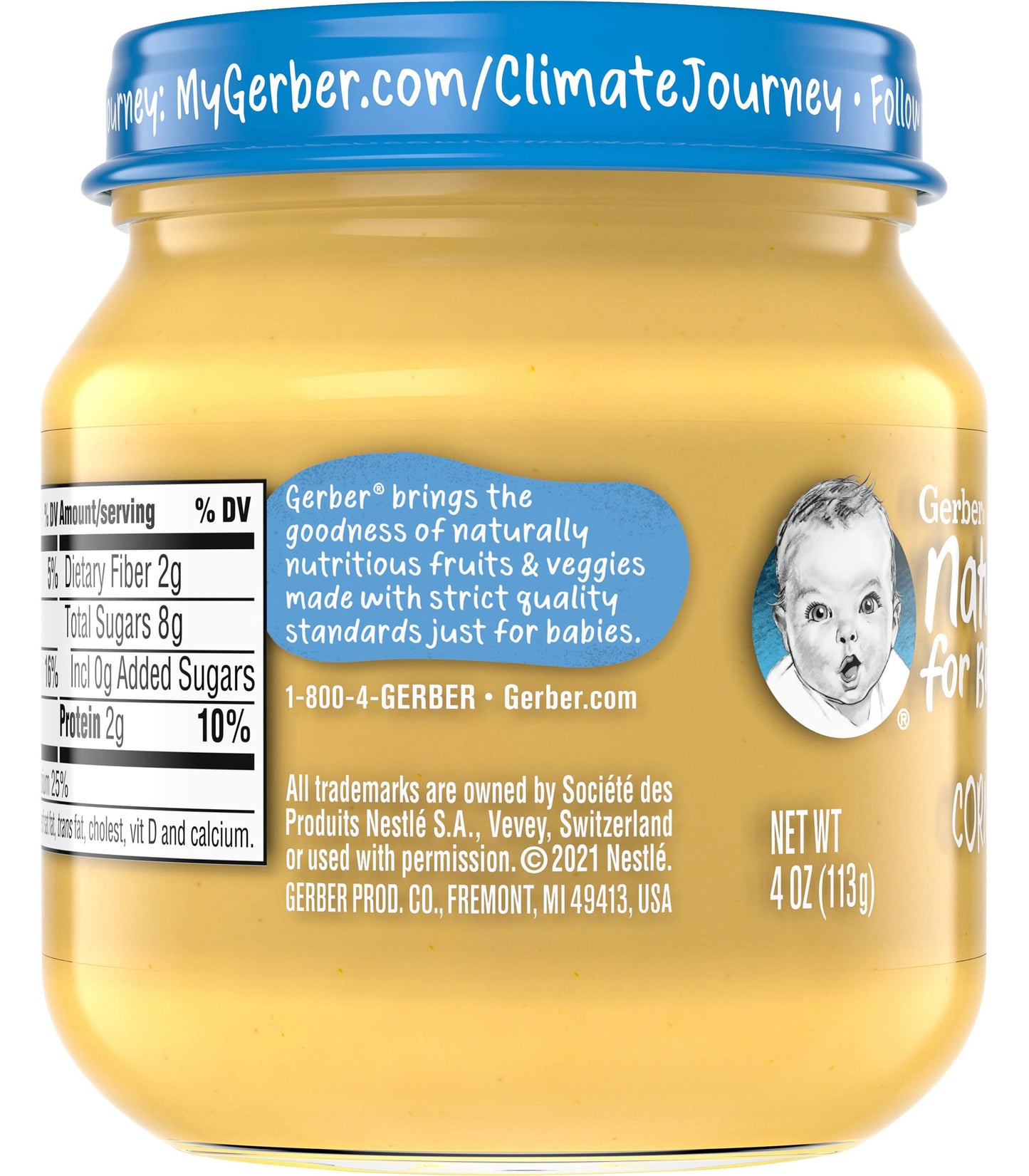 Gerber Natural For Baby 1St Foods Baby Food Jar (Corn)