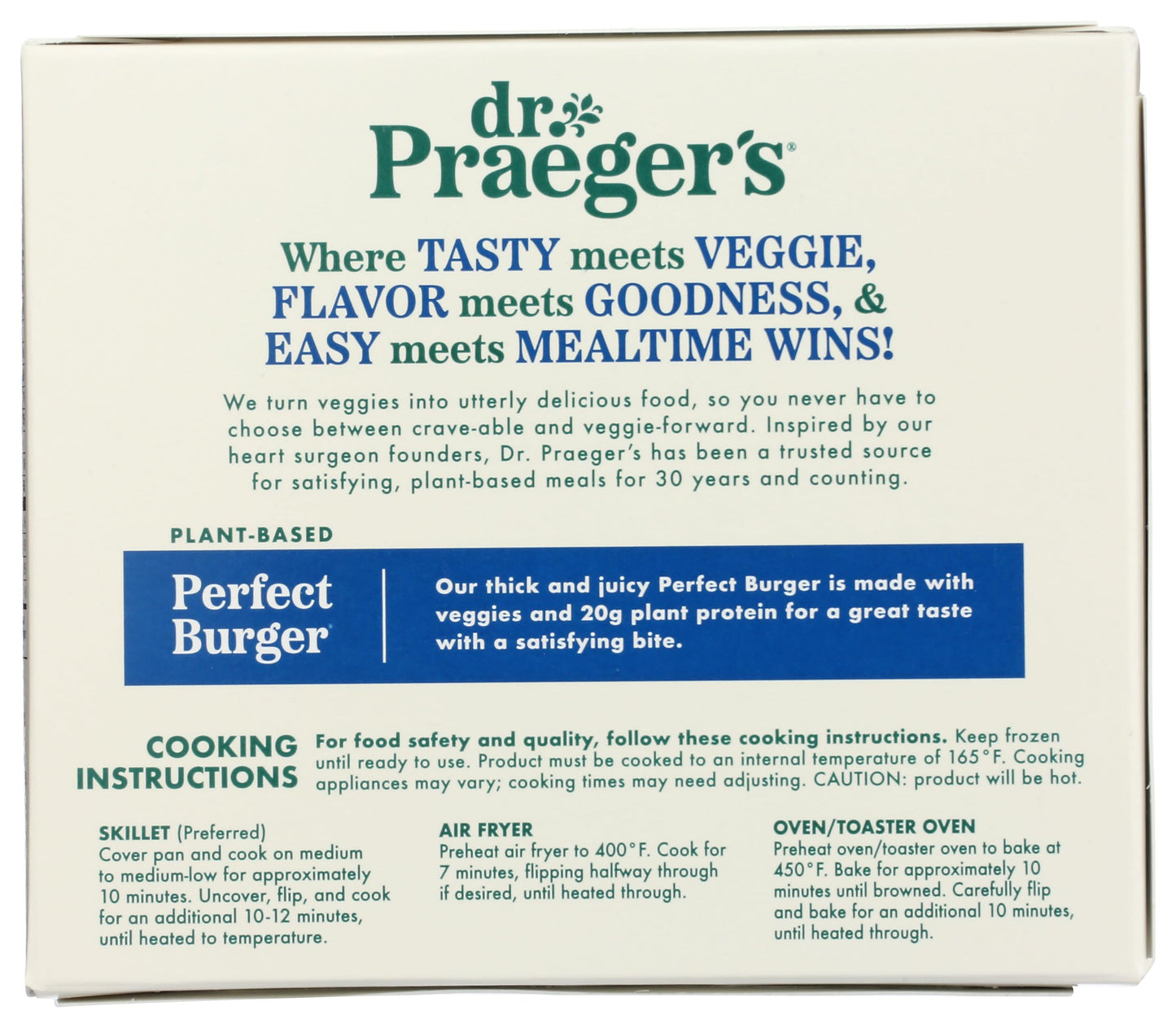 Dr. Praegers, Perfect Burgers, 4 Ounce, 2 Count