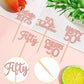 30Pcs Vintage 1973 Cupcake Toppers Glitter Fifty 50 Fabulous Happy 50Th Birthday Cupcake Picks Cheers To 50 Years For 50Th Birth