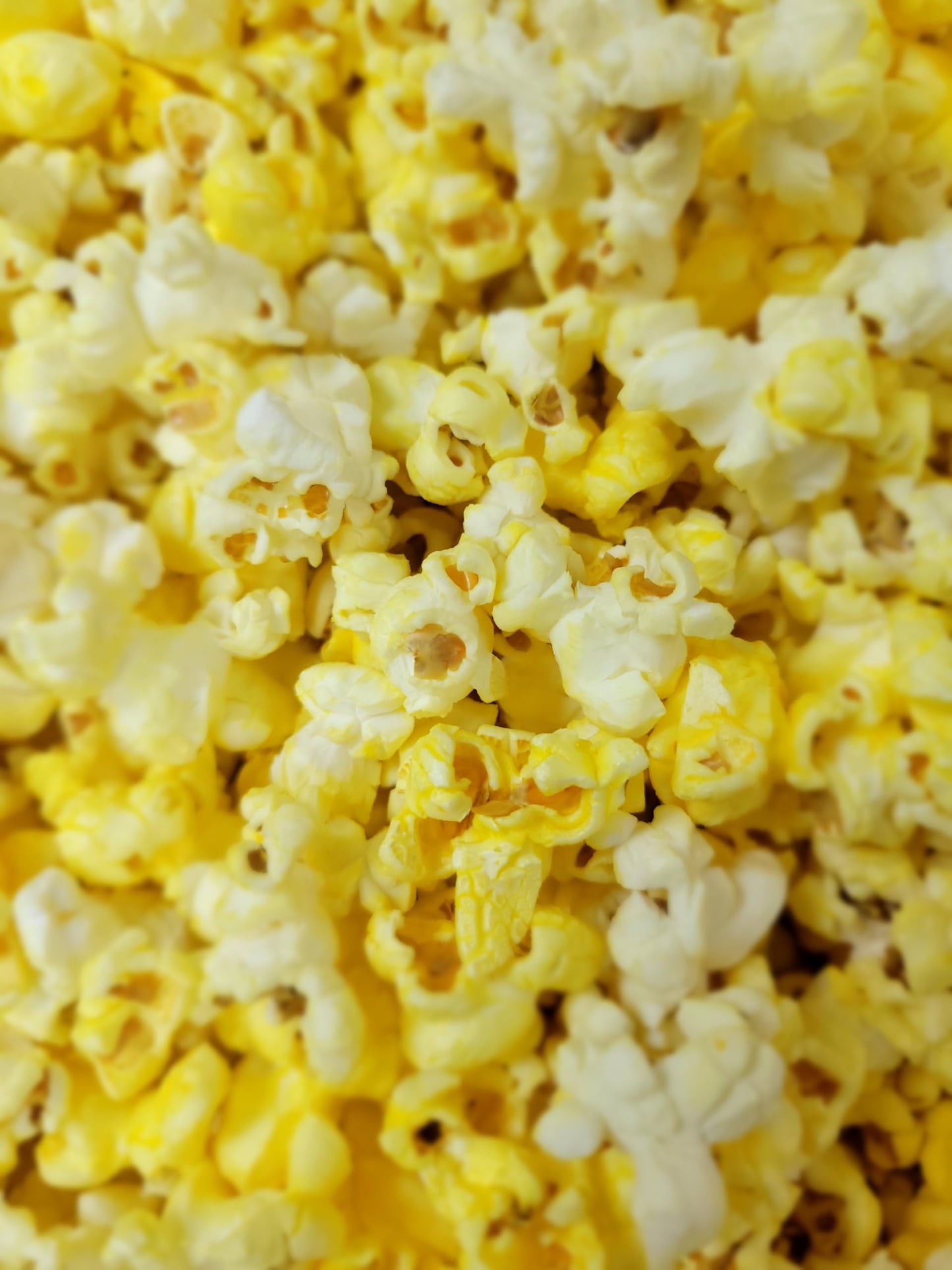 Popcorn Stop Large Movie Butter Popcorn - Freshly Popped, 42 Cups, 2.6 Gallons, Yellow and White, Perfect for Movie Nights and Snacking