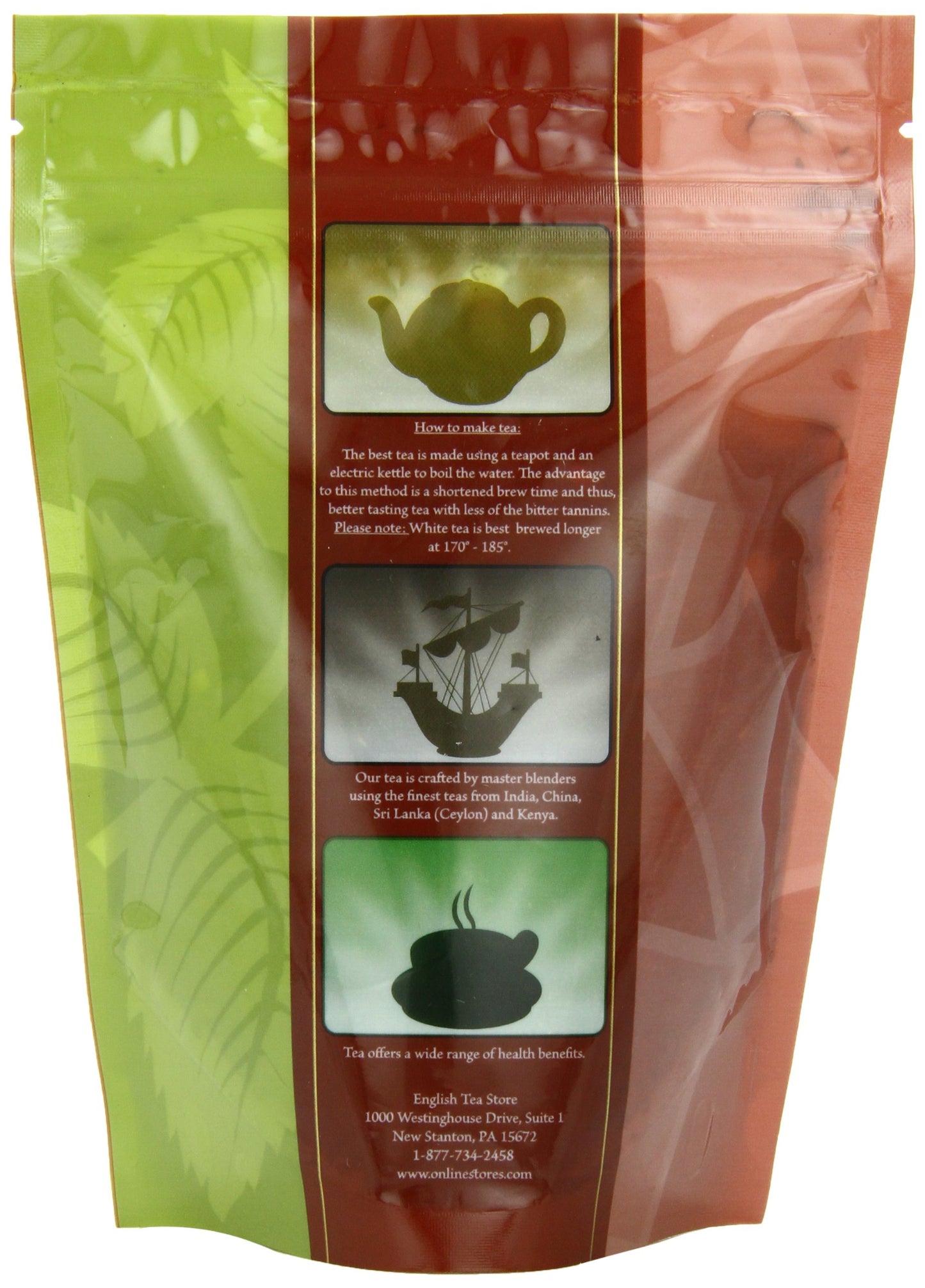 English Tea Store Loose Leaf, Jasmine With Flowers Green Tea Pouches - 4Oz, 4 Ounce