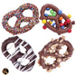 Kremery Creamy Chocolate Cravings - Fathers Day, Chocolate Covered Pretzel Twists Gift Basket, In Sectional Gift Box (12 Pretzel