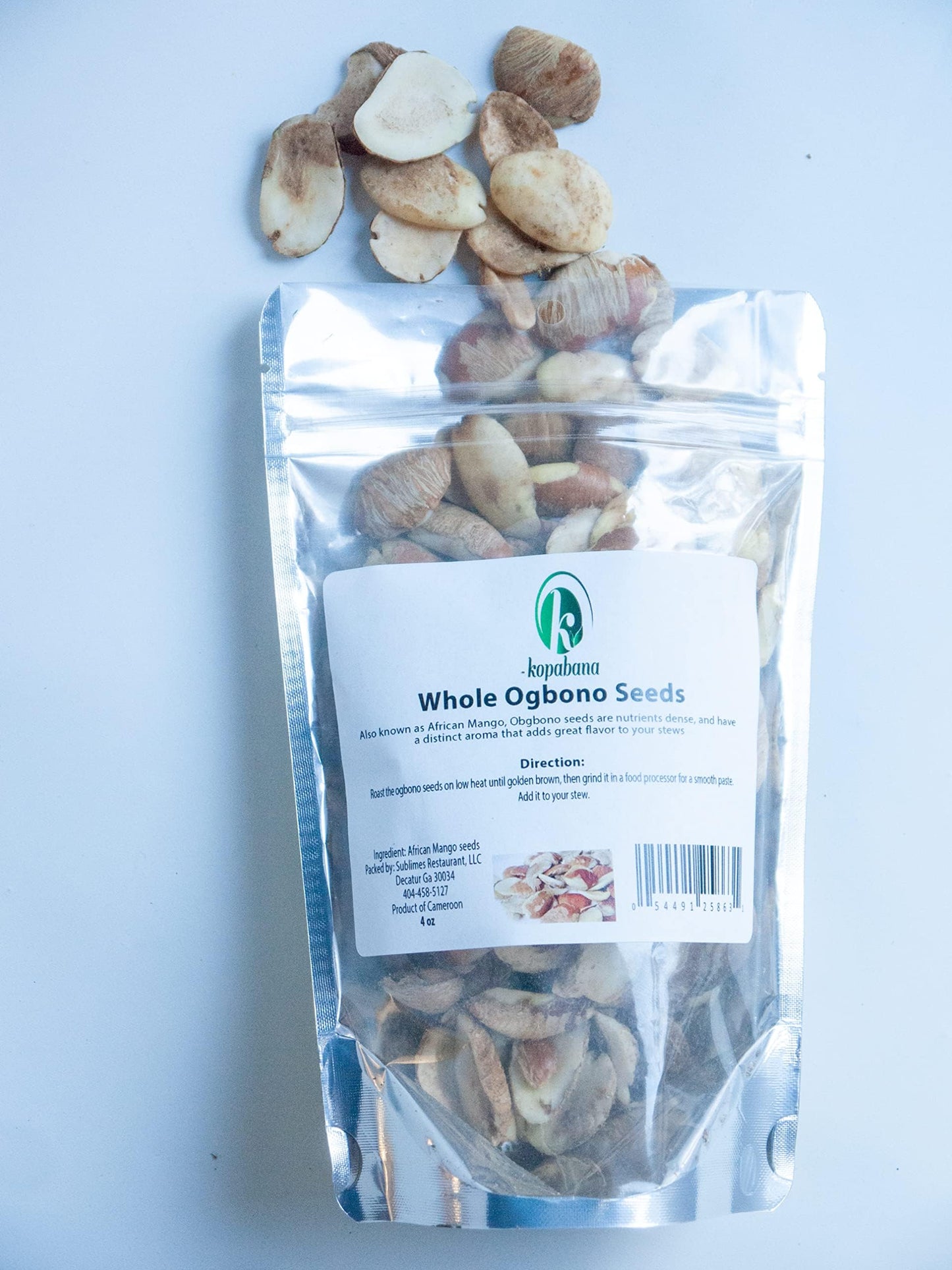 KOPABANA Ogbono Seeds | African Mango | 2oz | 6 x 1 x 10 inches