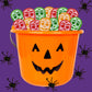 Halloween Multicolor Skulls Tattoo Lollipop Suckers Candy  Great for Halloween Goody Bag Fillers  Individually Wrapped  6 gram Pop (Half-Pound)