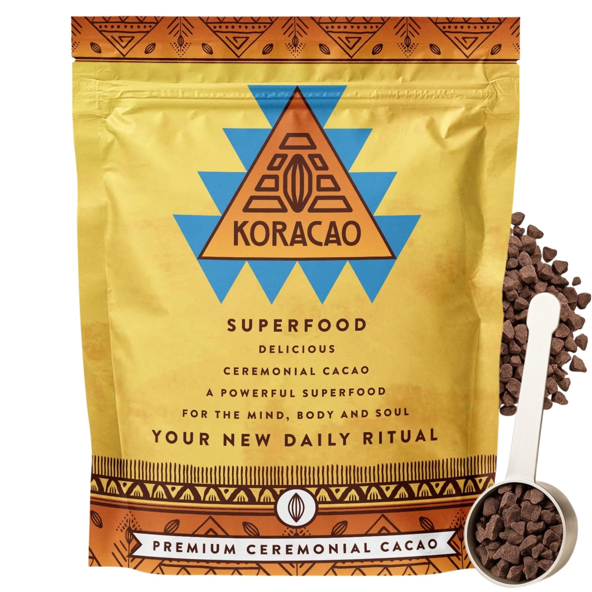 KORACAO Sustainably Harvested Cacao | Ideal Superfood for Everyday Bliss | Ceremonial Grade Cacao | Enhance Your Spiritual Journey with Ancient Superfood Delight - 1/2 Pound