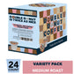 Double Donut Coffee Variety Pack - Flavored Coffee Pods, Hazelnut, Caramel, Chocolate, 24 Count for Keurig K Cups