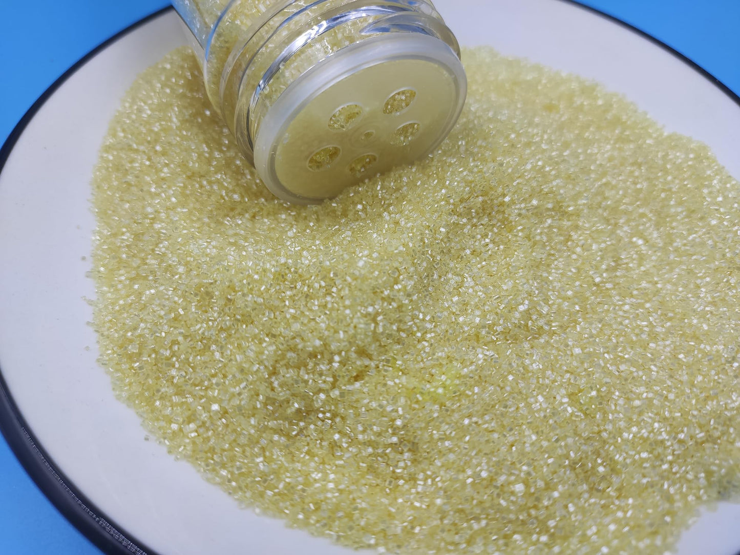 Edible 5 Ounce Fine Decorative Yellow Sanding Sugar Sprinkles For Baking, Sparkling Crystals For Cakes, Cookies, Cupcakes, Ice C
