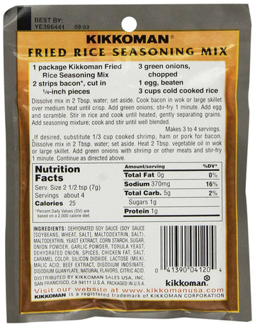 Kikkoman Fried Rice Seasoning Mix (1 Oz Packets) 4 Pack