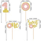 24 Pcs Donut One Cupcake Toppers Glitter Sweet One Donut Cupcake Picks Donut 1St Birthday Party Decorations For Sweet One Donut