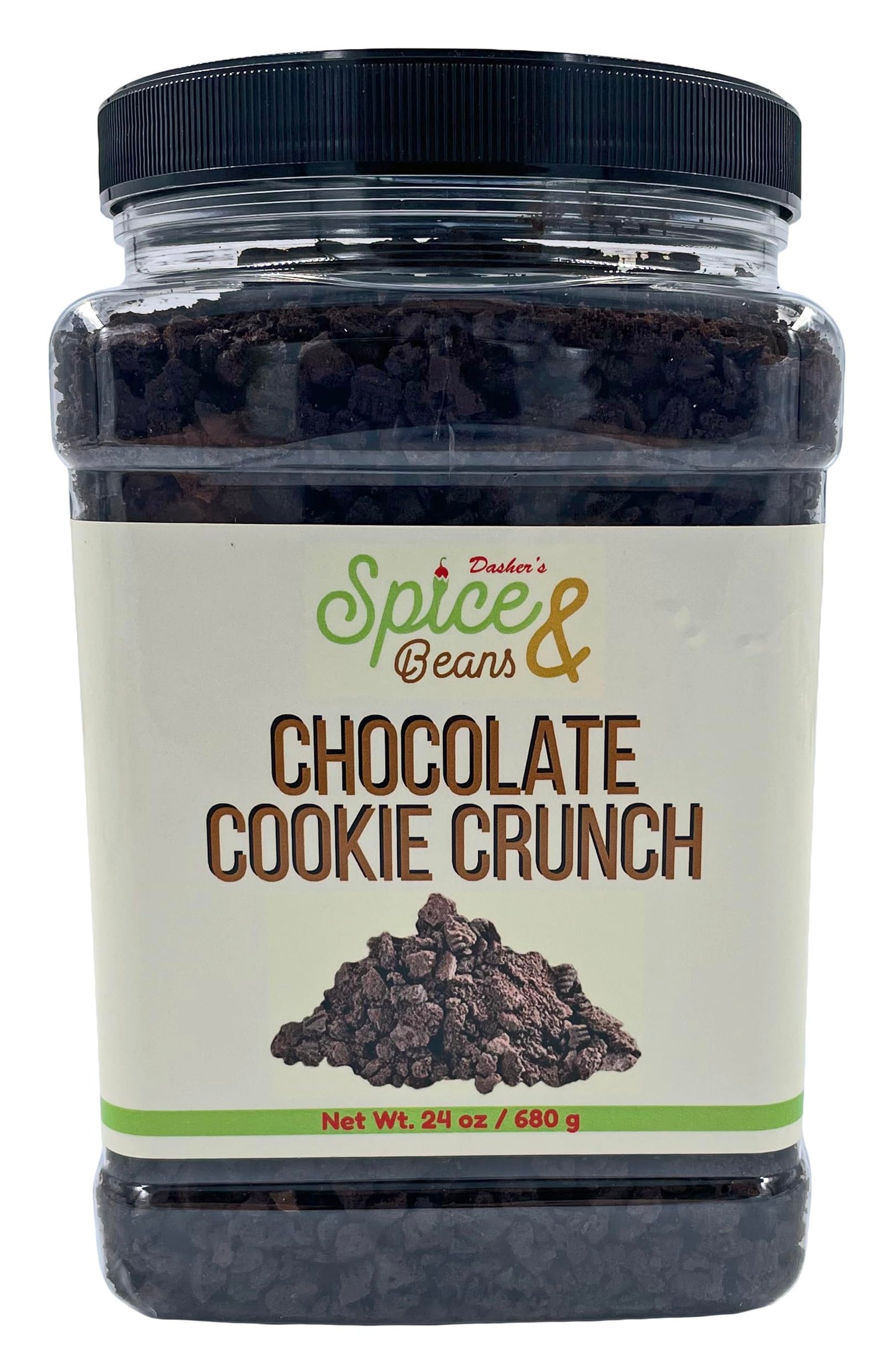 Chocolate Cookie Crunch | Ice Cream Topping & Dessert Decoration | by Dashers Spice & Beans | 1.5 lbs.