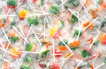 Bulk Flat Lollipops Individually Wrapped Candy - 10 Lb. Assorted Candy Flavors Of Mixed Fruit Suckers - Party Favors For Kids -