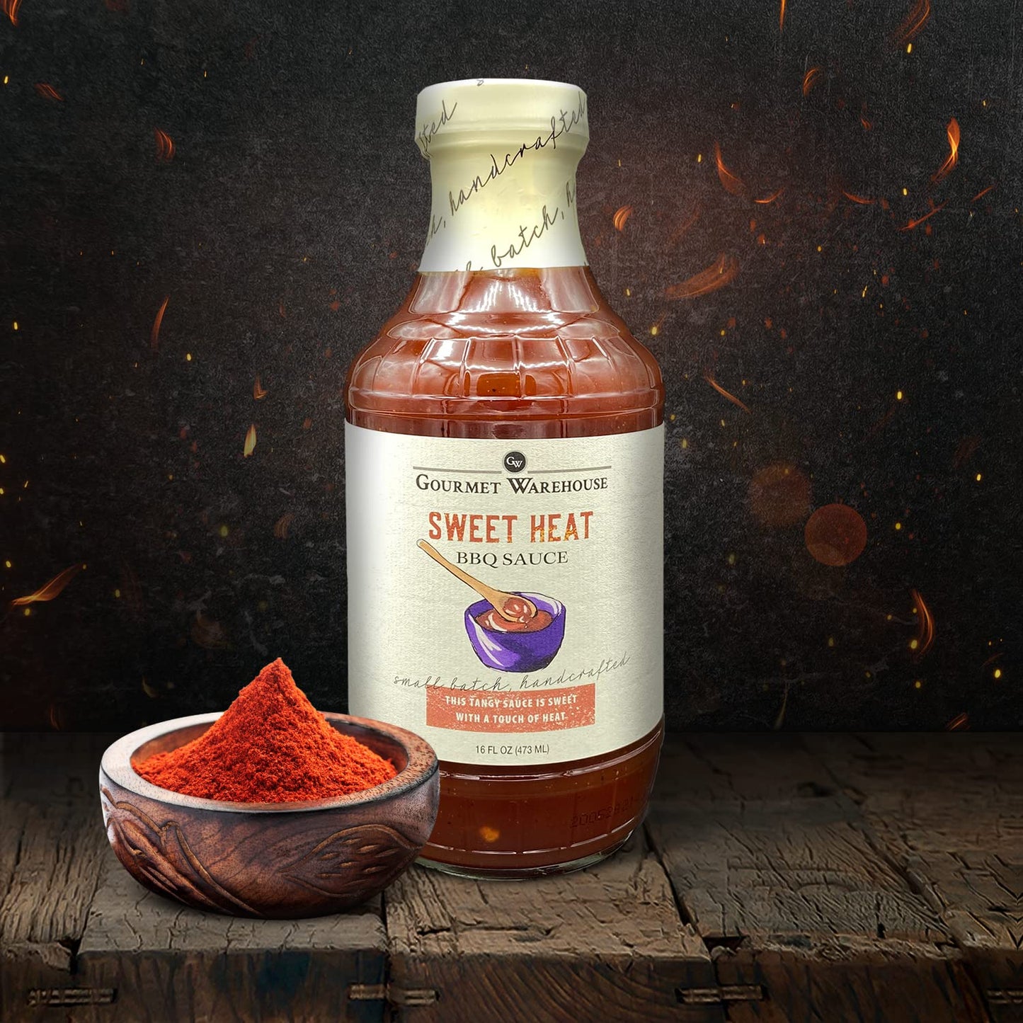 Gourmet Warehouse Sweet Heat And Golden Carolina Bbq Sauce, Premium Barbecue Sauces Handcrafted In Small Batches Gluten-Free, Hf