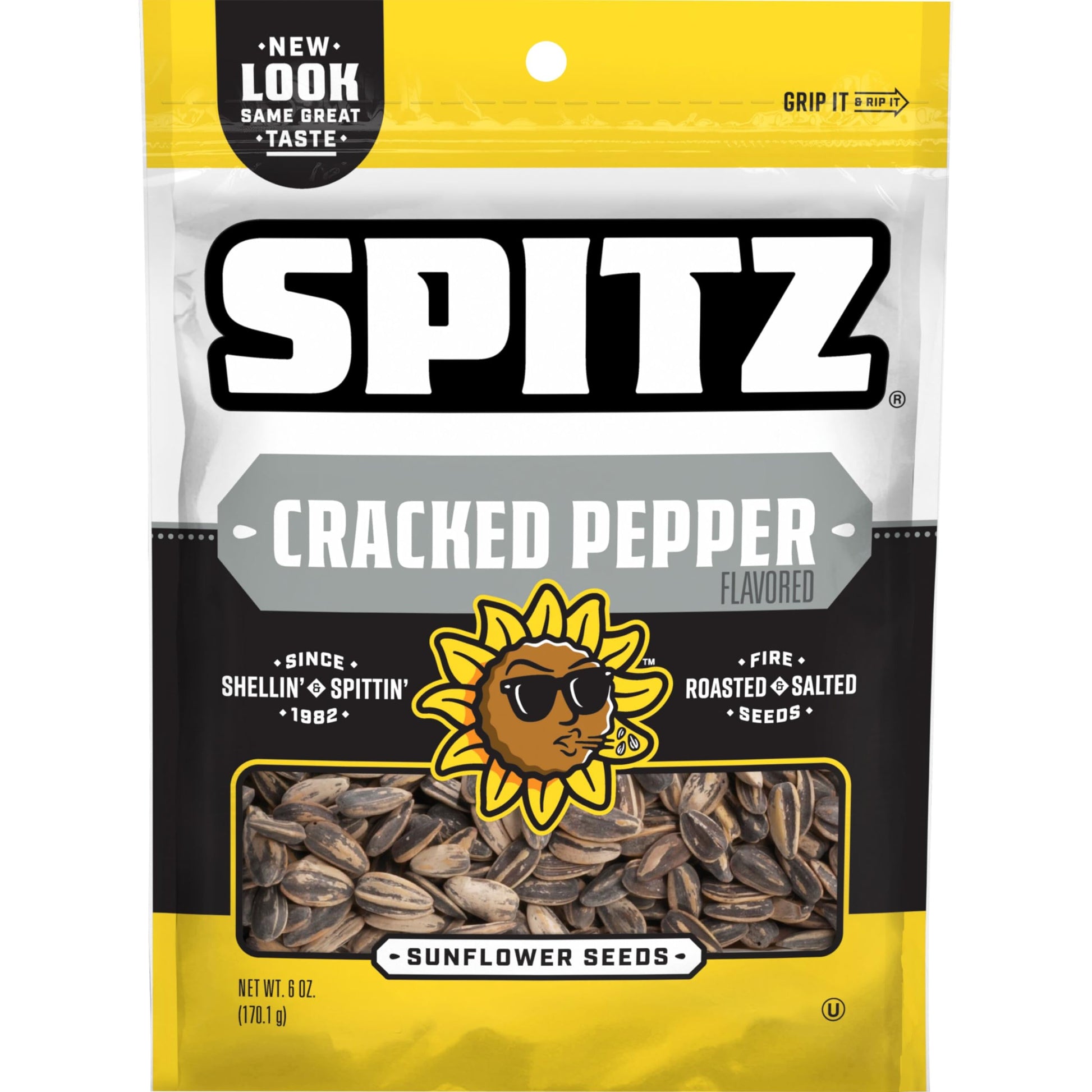 Spitz Sunflower Seeds, Cracked Pepper, 6 Ounce (Pack Of 9)