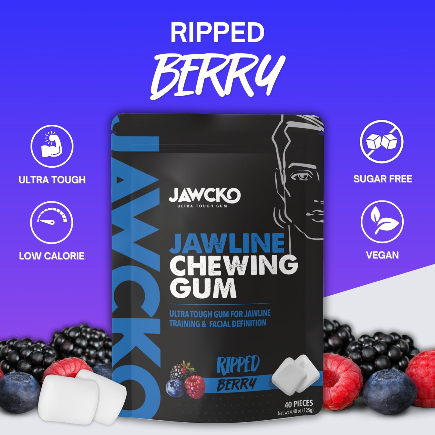 JAWCKO Ultra-tough Jawline Chewing Gum Variety 6-Pack | Get a Stronger  Squarer Jawline | 15X Hardness | Jaw Training Hard Gum | Chisel  Sculpt  Tone your Jaw | Facial Fitness Mewing Gum | 6X Flavors