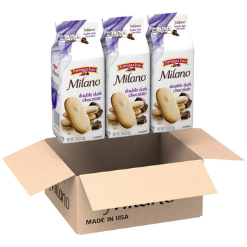 Pepperidge Farm Milano Cookies, Double Dark Chocolate, 3 Bags, 7.5 oz Each