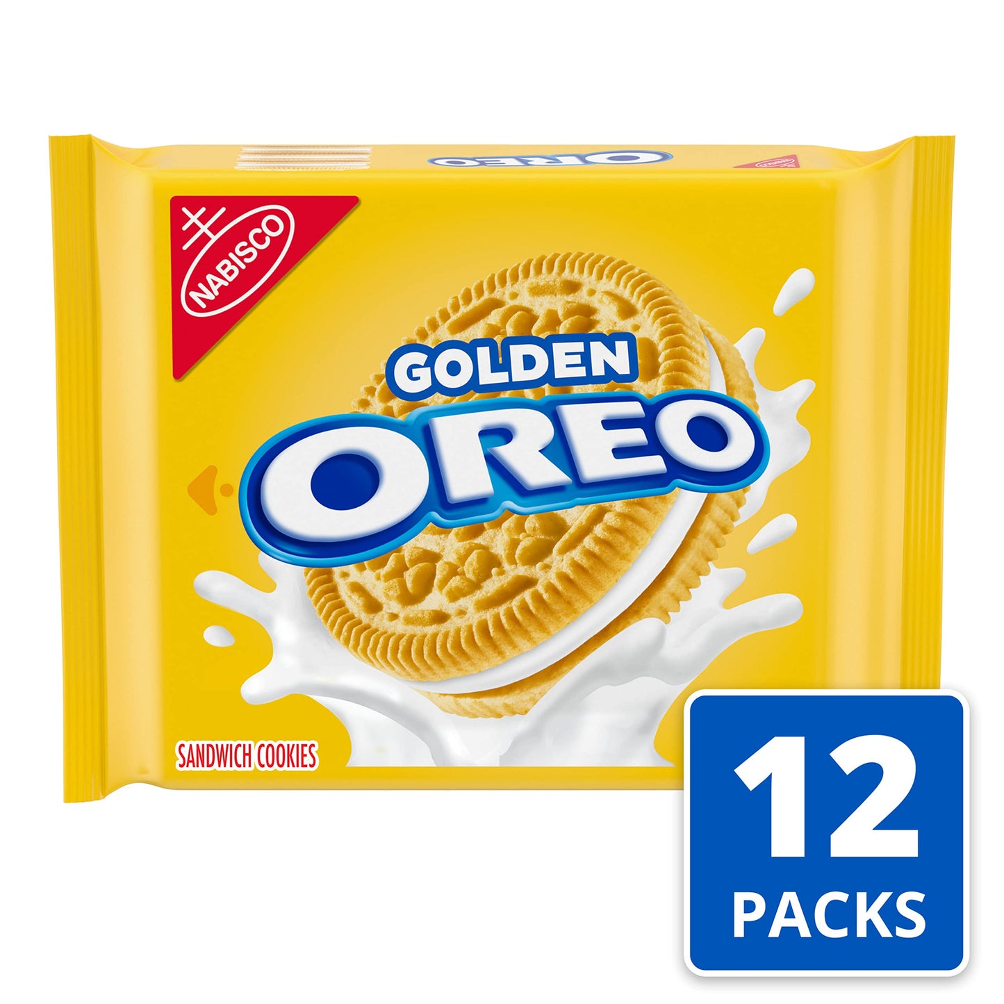 OREO Golden Sandwich Cookies, 12 - 13.29 oz Packs