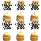 Ercadio Beer Party Cupcake Toppers, 28 PCS, Cheers to 50 Years Decor, White-50