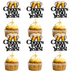 Ercadio Beer Party Cupcake Toppers, 28 PCS, Cheers to 50 Years Decor, White-50