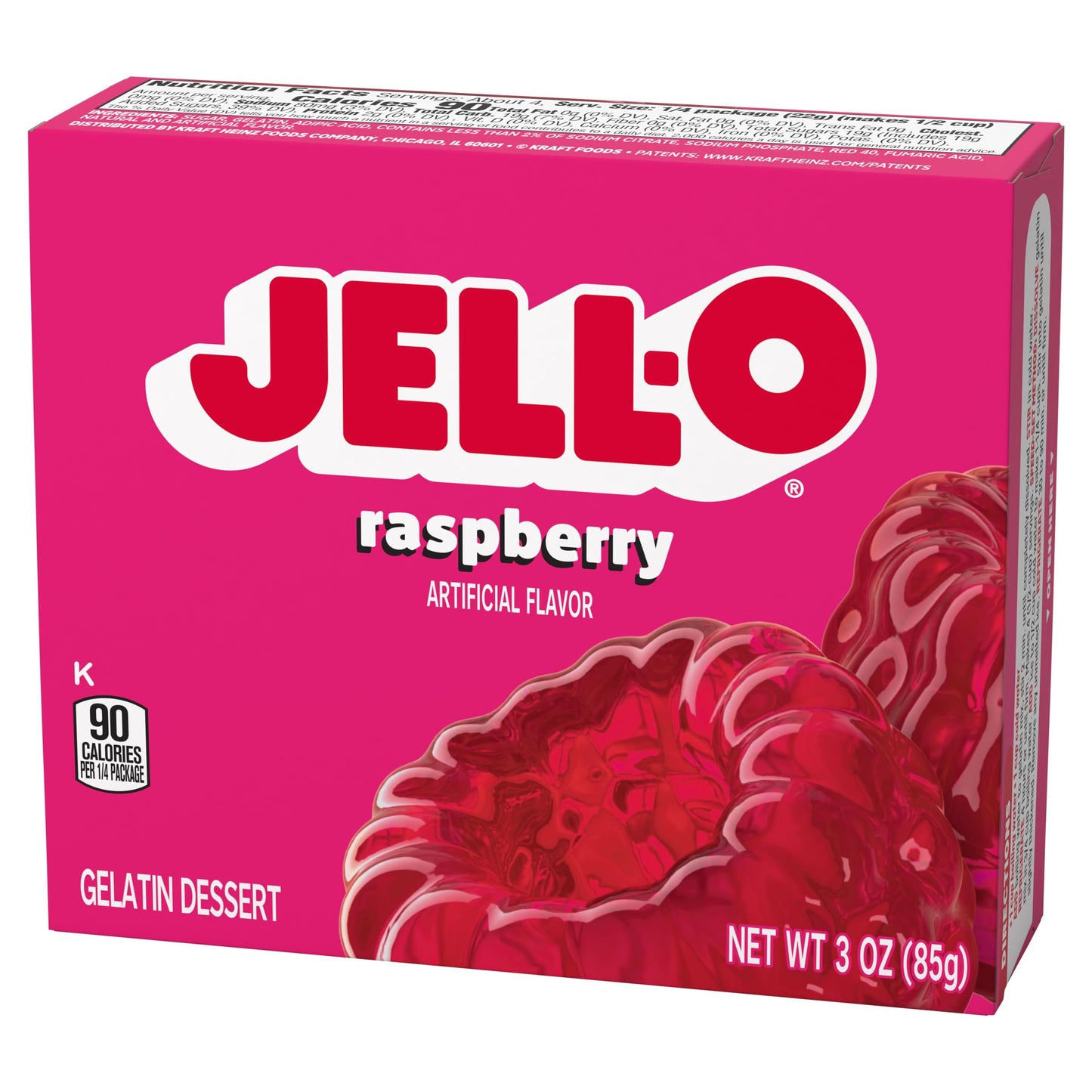 Jell-O Gelatin Dessert 3 Ounce Boxes Pack Of 4 (Raspberry)
