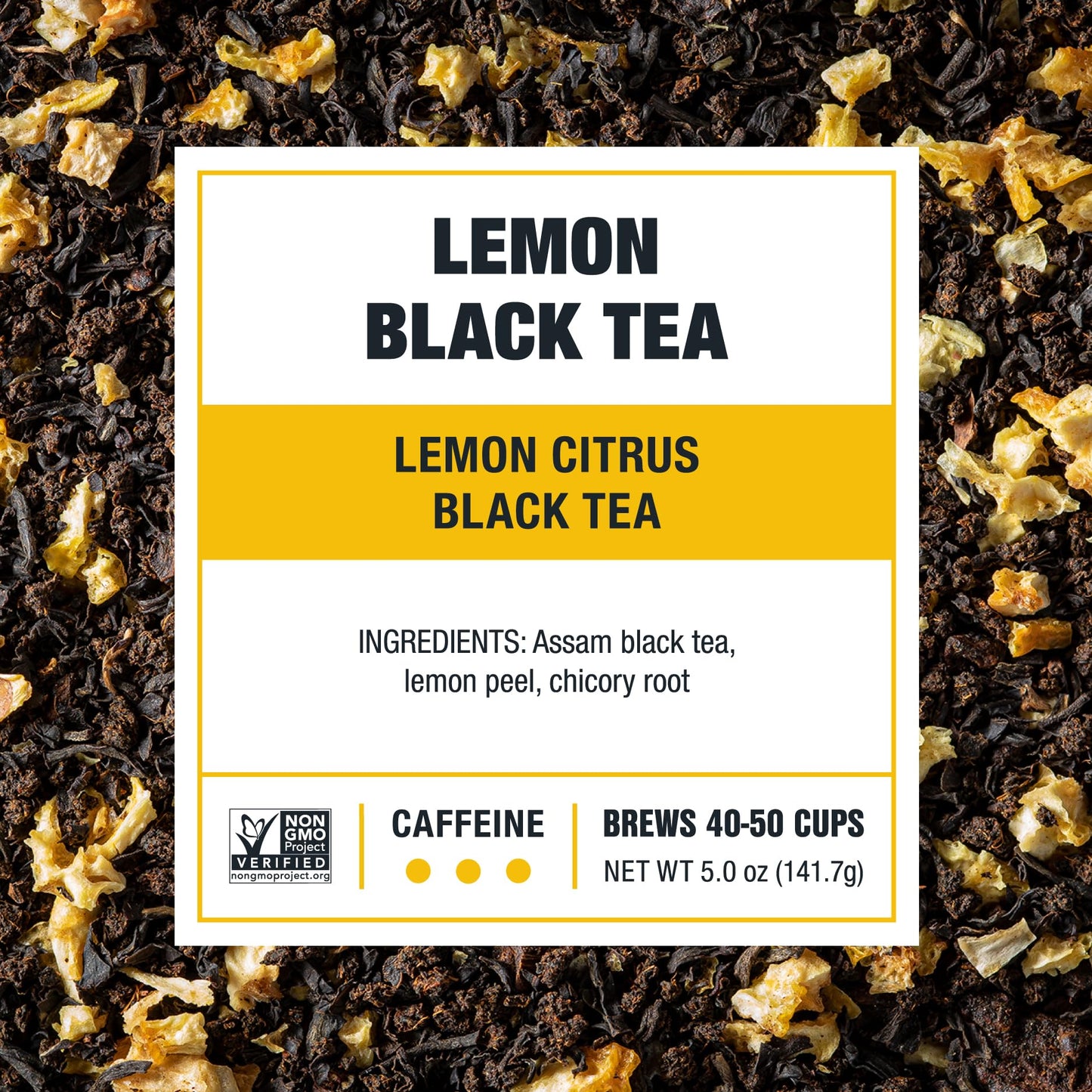 Tiesta Tea Lemon Black Tea - Loose Leaf, High Caffeinated, 5oz Tin, Brews Up to 50 Cups