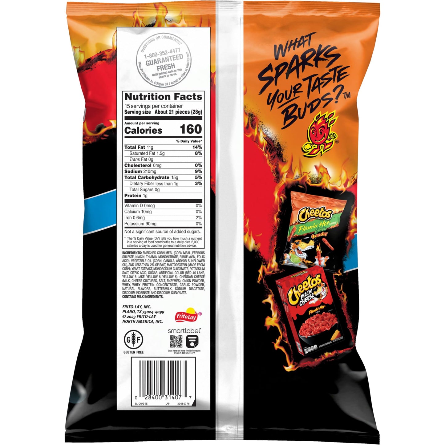 Cheetos Crunchy Flamin Hot Party Size Bag, 15 Oz
