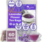 TOG999 Lavender Flower Tea Bags, 100% Natural Herbal Tea, 60 Bags, Caffeine-Free, Vegan
