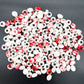 Weraru Small Candy Bloody Red Eyeballs Eye Ball Sweets Cake Cupcake Toppers Cookie Dessert Sprinkles Decorations For Christmas H
